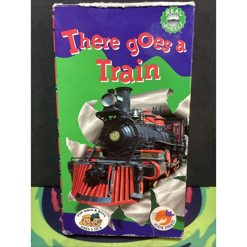 THERE GOES A TRAIN ~ VHS, 1994 ~ REEL WHEELS VIDEO ~ AGES 3 - 8 ~